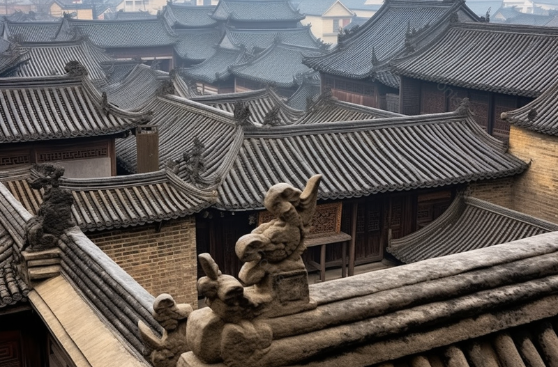 连着一起的古房屋建筑屋檐背景,高清,摄影图,摄影图片,图片大全,摄影图免费下载